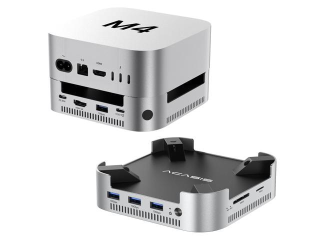 Mac mini M4 Dock & Stand with Dual-Bay NVMe SSD Enclosure, Aluminum HDMI Hub for Mac mini M4 and M4 Pro 2024, 4K60Hz HDMI,4 X 10G USB A, PD 30W,...