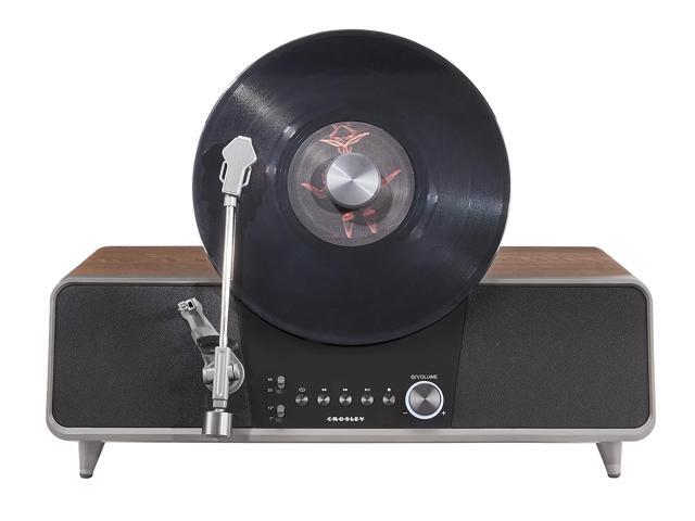 CR6049A-WA Beck Vertical Bluetooth Record Player, Automatic Turntable, Audio Technica, LED Light, Walnut