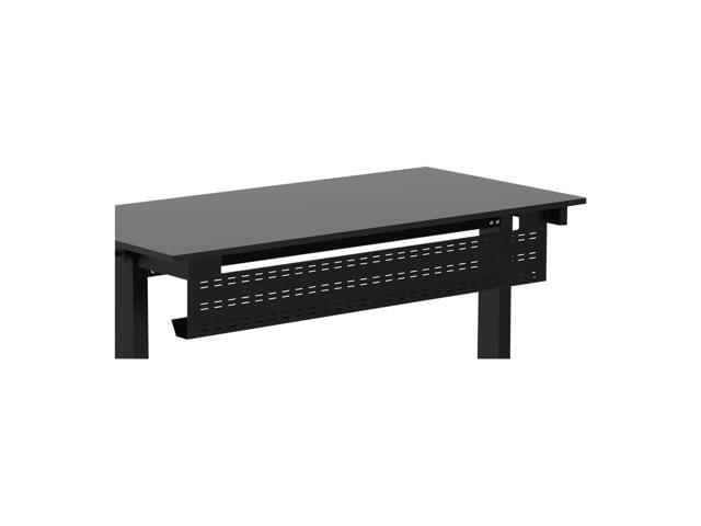 Stand Up Desk Store Under Desk Cable Management Tray Black Horizontal Computer Cord Raceway and Modesty Panel (Black, 51')