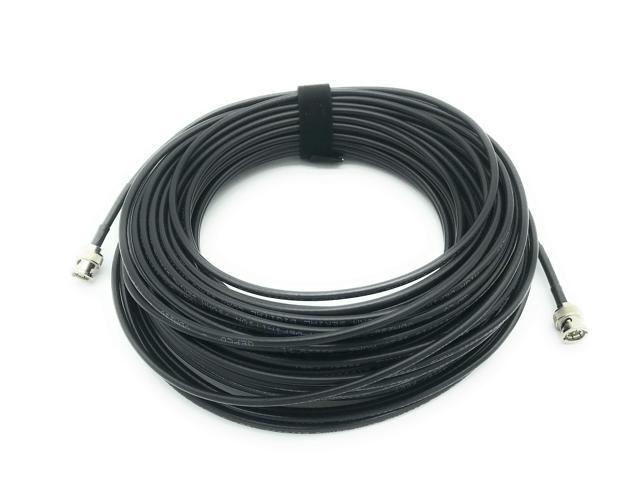 3G/6G HD SDI Mini RG59 BNC Cable - Belden 1855a (100ft, Black)