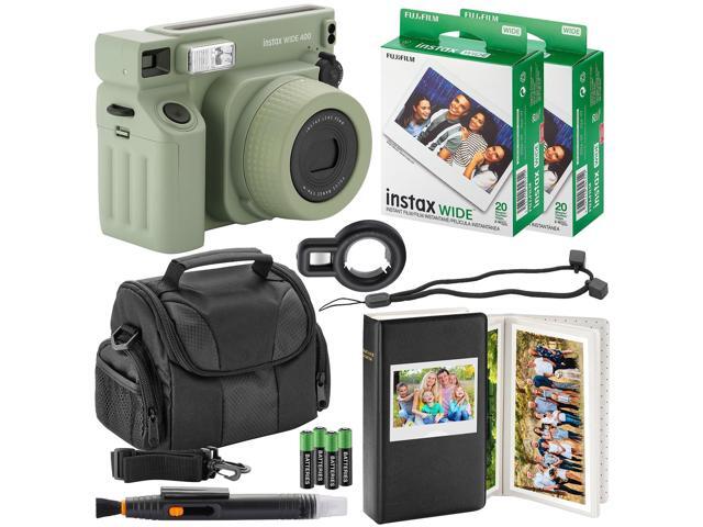 Instax Wide 400 Instant Camera + Camera Case + 4 AA Batteries + Photo Album, Cleaning Pen (40 Sheet)