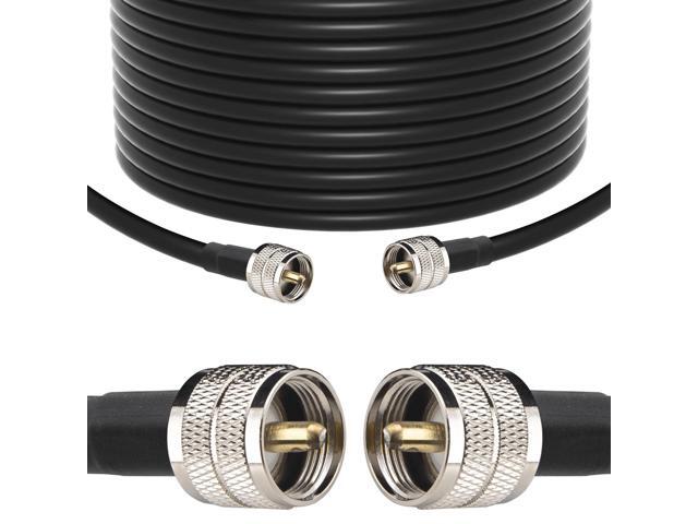 RG213 Coaxial Cable CB 40FT - CB Antenna Cable Ultra Low Loss RG-213 UHF PL259 Coax Cable Male to Male, 50 Ohm, for Ham Radio CB Radio Antenna