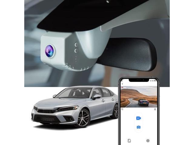 4K Dash Cam Suitable for Honda Civic 2022-2026 & Type R Si (Black Cover), OEM Factory Look, UHD 2160P Video, Built-in WiFi & APP, Loop Recording,.