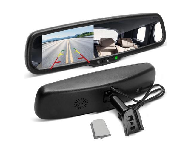 4.3' LCD Rearview Mirror Screen OEM Look for Ford F150/250/350 2004-2015, Toyota Tacoma Corolla 2008-2014, Jeep Wrangler 2007-2018 Rear View Mirror...