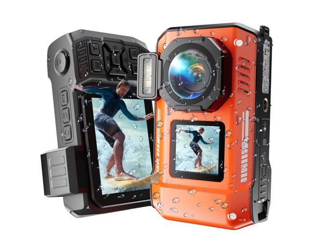 D50 8K Underwater Digital Camera - 70MP 33FT Waterproof Camera with 64GB Card for Snorkeling 18X Floatable Dual-Screen Selfie 2500mAh Battery Point.
