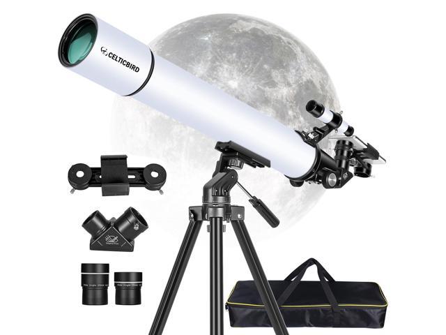 Telescope for Adults High Powered, Travel Telescopes for Adults Astronomy Beginners Gifts, 80mm Aperture 900 Refractor Telescope with AZ Mount,...