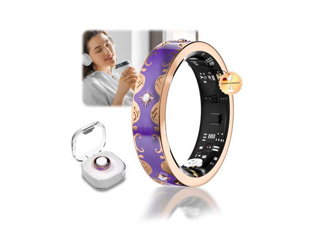 6 Gen Diamond Smart Ring and Wireless Charging Case Industry Rank 1-0 Measurement Error 2026 Smart Ring for Women - Advanced Health Tracker for...