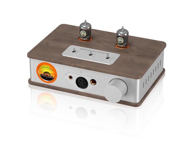 Tube Headphone Amp: for XLR, 4.4mm, 6.35mm HiFi Headphones, Stereo Preamplifier for Amplifiers, Speakers, Home Desktop Audio System, with VU Meter.