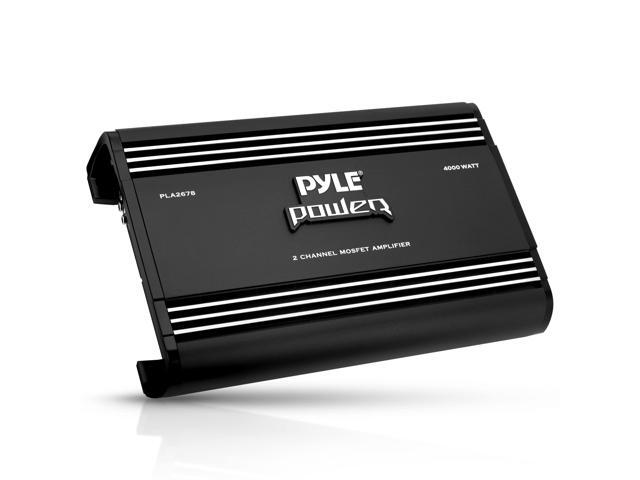 2 Channel Car Stereo Amplifier - 4000W Dual Channel Bridgeable High Power MOSFET Audio Sound Auto Small Speaker Amp Box w/ Crossover, Bass Boost.