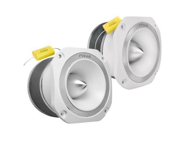 TW700Ti White 4 Inch Titanium Bullet Tweeter 240 Watts, 8 Ohm Super Tweeter, Built-in Capacitor Pro Audio High Frequency Driver (2 Tweeters)