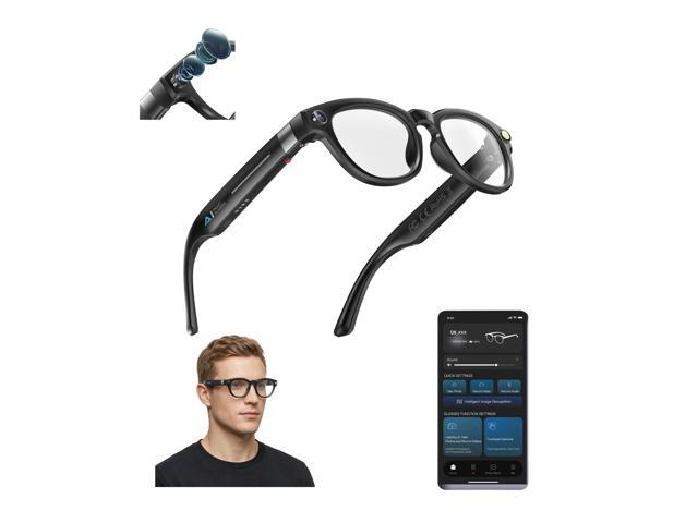 AI Smart Glasses with Camera, 4K Video Recording Sunglasses with Audio, Real-Time Translation & Object Recognition, Bluetooth Smart Eyewear.