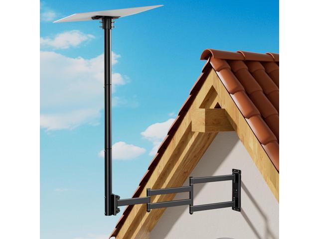 Starlink Gen 3 Standard Wall Mount, Long Arm Wall Mount Fit for Starlink Gens 3, Extension Heavy Duty Pole Mounts with Gen 3 Pipe Adapter Roof for...