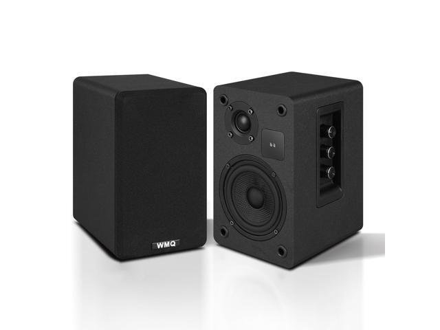 Powered Bookshelf Speaker Pair,60W Home Stereo Speakers with BT,AUX & Type-C Input, 5.5' Carbon Fiber Woofer & 1' Tweeter, Compatible with.
