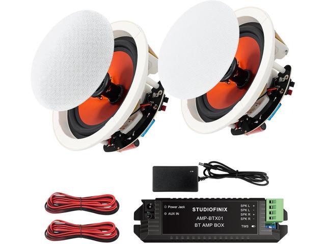 6.5 Inch Bluetooth Ceiling Speakers,300 Watt Max Power Output for Indoor Kichten,Living Room,Study Room,Basement,and Covered Patio