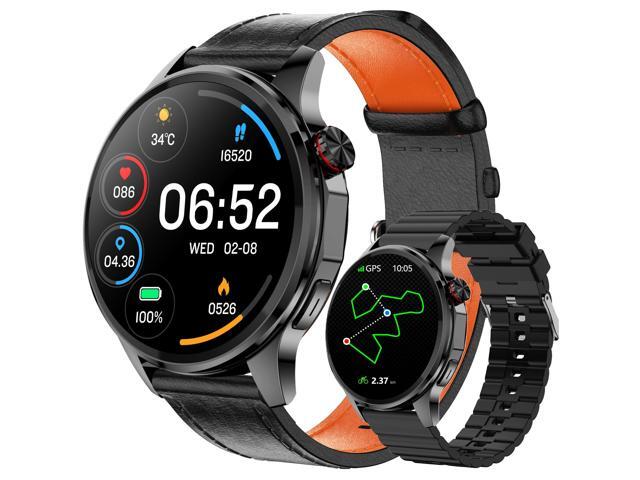 Smart Watch for Men with GPS, 1.46' AI Smartwatch, BT Call/Text Reply, Heart Rate/Sleep Monitor/Health Analysis, 100+ Sports Modes, 5ATM Waterproof...