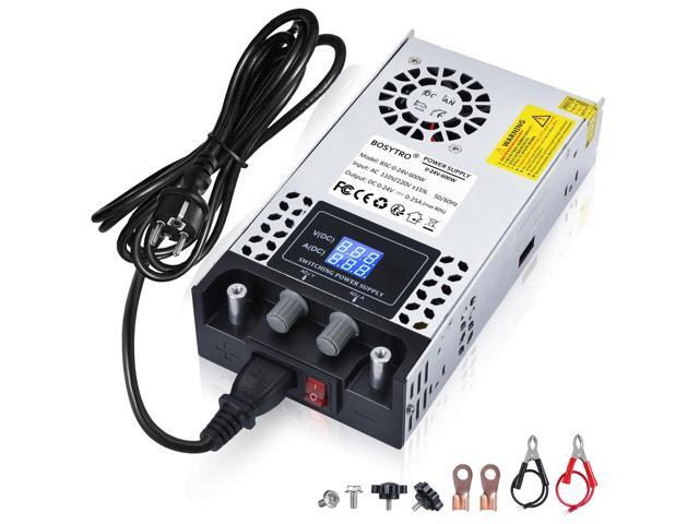 AC to DC Converter 110V-12V DC Power Supply Adjustable 0-24V 0-25A SMPS Max 600W Switching Power Supply for Led Strip, Motor Pump, CCTV, 3D...