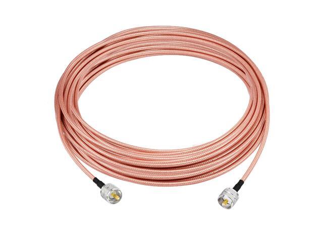 CB Antenna Cable 50ft Low Loss PL-259 UHF Male to Male RG142 High Power 50 Ohm Coax Cable for CB HAM Radio Antenna Tuner Analyzer Dummy Load SWR Meter