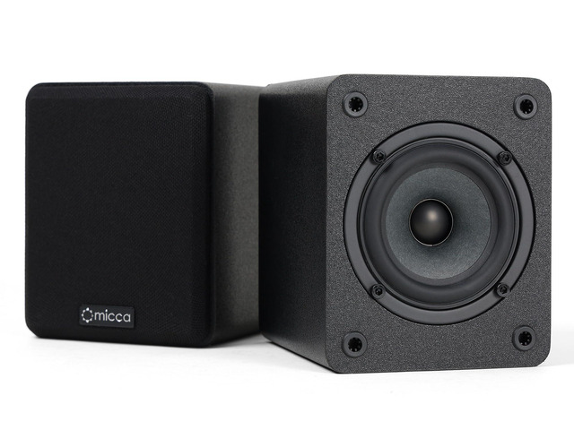 COVO-S 2-Way Passive Bookshelf Speakers, Amplifier Required, Not for Turntable, 3-Inch Woofer, 0.75-Inch Tweeter, Wall Mountable, Pair, Black
