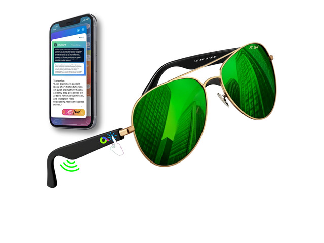 Rare-Edition G-Revo Coating Lens AI Smart Bluetooth Glasses for Men Women Easy Pair with ChatGPT-Claude, 99% Accuracy, Speakers Siri Android Touch...