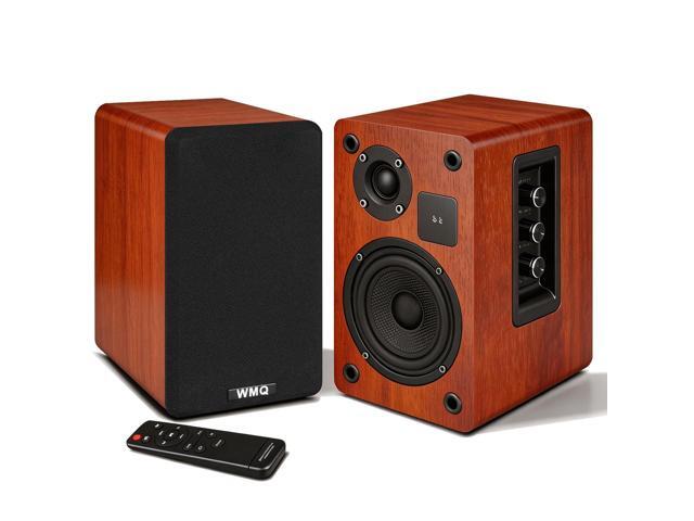 60W Powered Bookshelf Speakers, 4' Carbon Fiber Woofer & 1' Tweeter, USB-C/RCA/AUX Input, Small Display Screen, 4 Ohm Impedance, for Turntable, TV,...