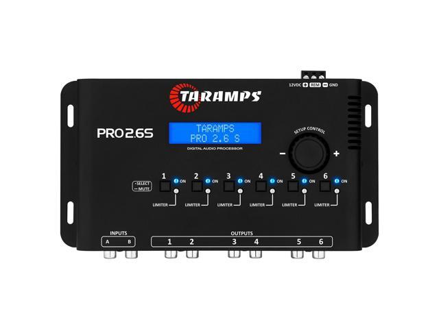 Pro 2.6S Digital Signal Processor Equalizer 3-band Graphic Equalization 6 Channels 18K Ohms(RCA) Output Impedance 47 Ohms Limiter Adjustable Car...