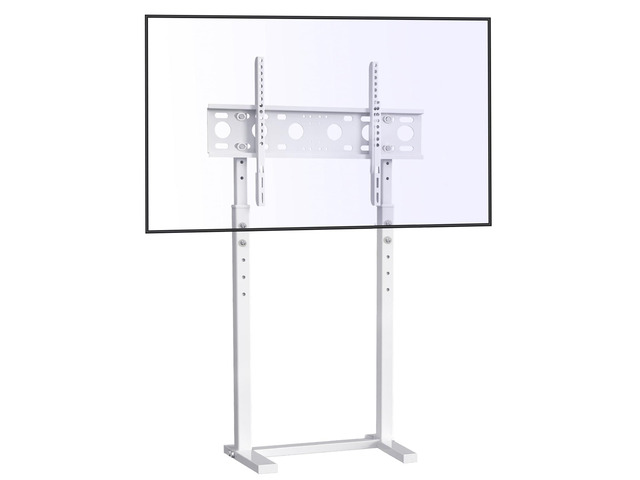 Universal Against The Wall TV Stand Floor: Free Standing Mount Stand with Height Adjustable Bracket for TV Bench Compatible with 32-65 inch Flat...