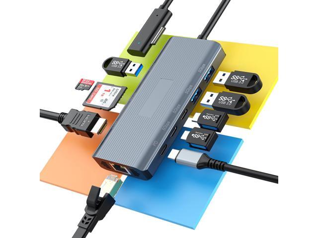 New Surface Docking Station 11-in-1 Surface Dock 2 4K@60HZ HDMI USB C Travel Dock for Surface Pro 12/11/10/9/8/X/7/6/5/4, Laptop 6/5/4/3/2/1,Laptop...