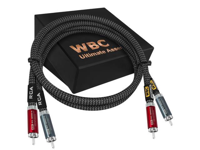 3 Foot Ultimate 18 AWG - Ultra-Pure OFC Ultra-Low-Capacitance (15pF/ft) - Premium Audiophile RCA Cable Pair with Silver-Plated Pure-Copper RCA.