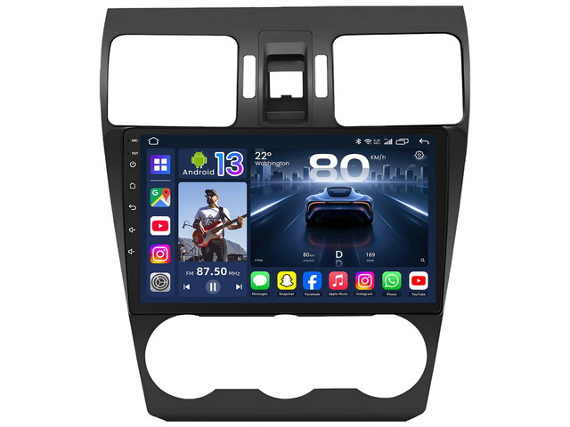 4 Core Car Radio for Subaru Forester WRX Impreza 2014-2015: 9 inch 1280x800 IPS Touchscreen Stereo, Upgrade Head Unit with Wireless Carplay/Android...