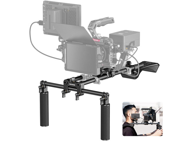 Shoulder Mount Video Rig with Arca Quick Release DSLR Camera & Camcorder Mounting, Dual Handles 15mm Rods (16'/40cm), Filmmaking Video Stabilizer...