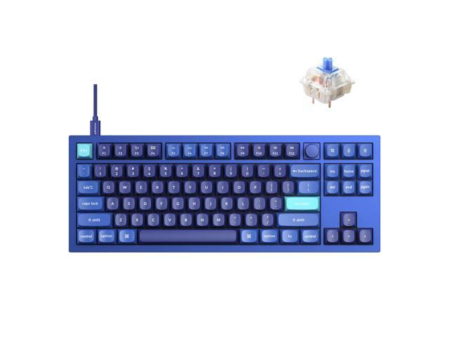 Q3 Wired Custom Mechanical Keyboard Knob Version, TKL Tenkeyless QMK/VIA Programmable Macro with Hot-swappable Gateron G Pro Blue Switch Double...