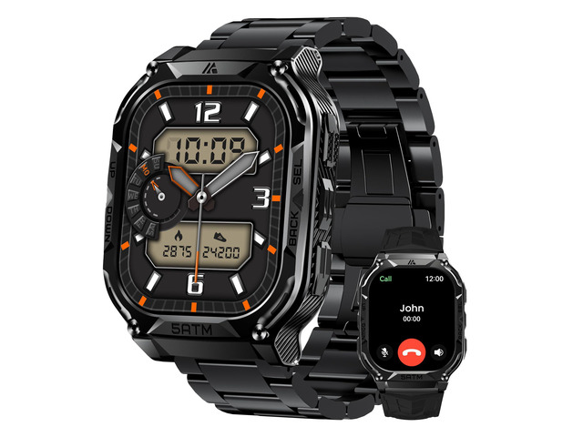 Smart Watch with GPS - Rugged Outdoor Fitness Watch, 170+ Sports Modes, 5 ATM Waterproof, 1.96' AMOLED, Answer/Make Calls, Android & iOS Compatible...