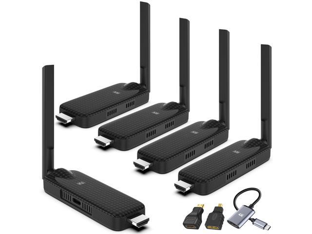 Wireless HDMI 4 Receiver and Transmitter USB-C Extender Kit,Plug & Play 165FT Portable 2.4G/5G Wirelessly Simultaneous Expansion for Multiple...