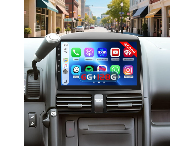 8 Core 6+128GB Android 15 Car Stereo for Honda CRV 2002-2006 with Wireless Apple Carplay, 9 Inch IPS Touchscreen Car Radio 59UI GPS Navigation WiFi...