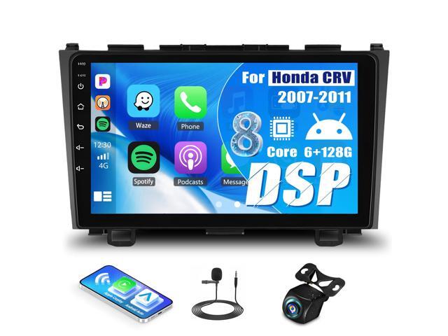 8 Core 6+128G Car Stereo for Honda CRV 2007-2011 with CarPlay Android Auto 9inch 1280Ã—720P IPS Touch Screen, Car Radio with 5.0Bluetooth GPS WiFi.