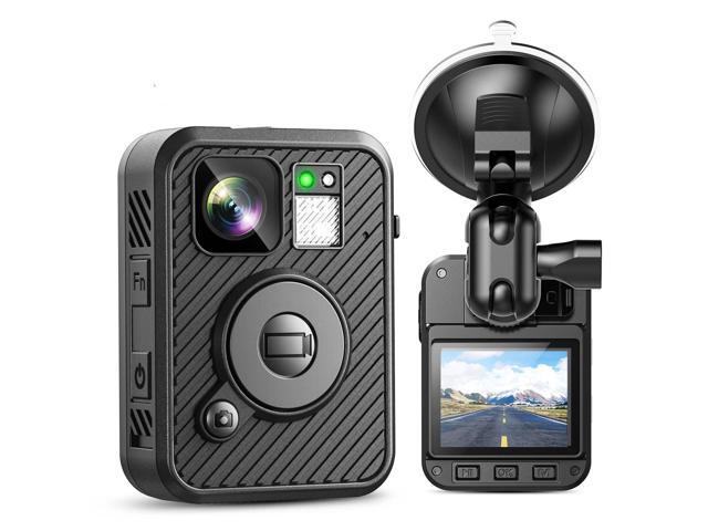 F2 256GB Body Camera with Dual-Screen, GPS Body Worn Camera, 2K Body Cam with Intuitive Large Button for HD Video Security Guard, Enforcement.