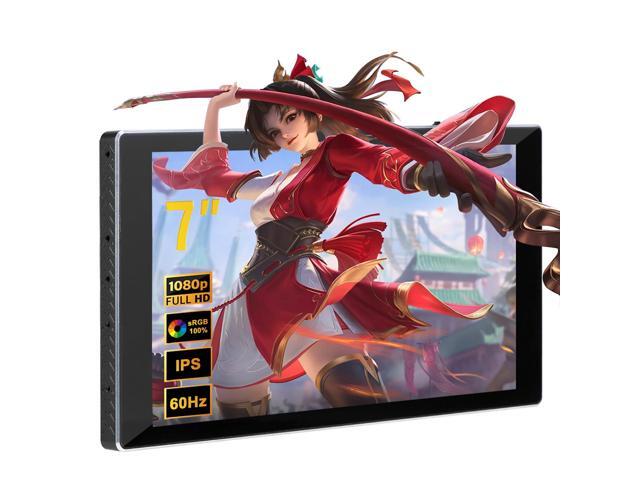 7 inch Portable Monitor 1080P FHD 60Hz Mini Pocket Touchscreen Display USB C HDMI Ultra Thin Lightweight IPS Second Screen Gaming for Raspberry Pi...