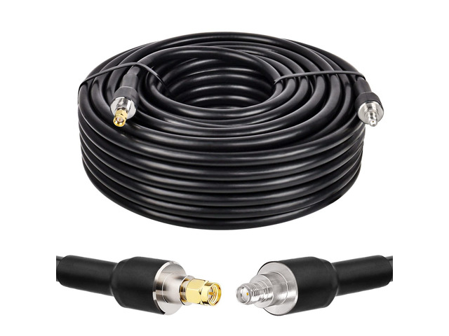SMA Cable 100FT, KMR400 SMA Male to SMA Female Cable Low-Loss SMA Extension Cable KMR400 Coax Cable for 3G 4G LTE, 5G Modems/Routers, Ham, ADS-B,...