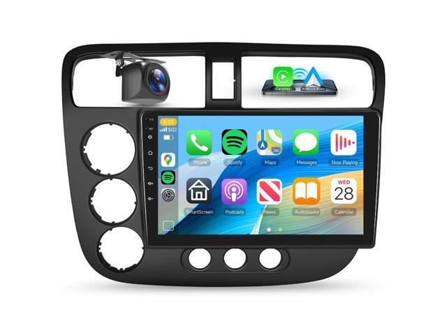 2+64G for Honda Civic 2001-2005 Car Radio Android 13 Wireless Carplay/Android Auto Car Stereo 9Inch Touch Screen GPS Navigation WiFi Bluetooth.