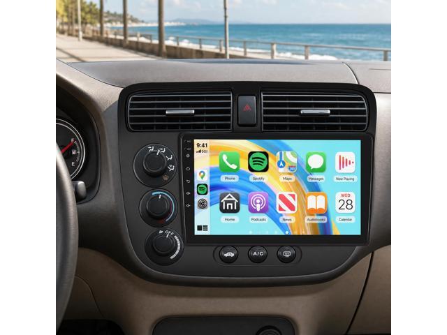 8Core 4G+64G Car Stereo for Honda Civic 2001-2005, Qualcomm Snapdragon Chip, Wireless CarPlay Android Auto, 9' IPS Touchscreen Radio for Civic,...