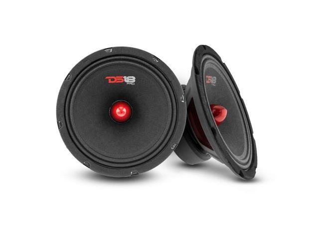 2X PRO-GM8B Loudspeaker - 8', Midrange, Red Aluminum Bullet, 580W Max, 190W RMS, 8 Ohms - Premium Quality Audio Door Speakers for Car or Truck.