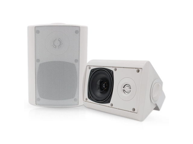 4 Inches Passive Indoor Outdoor Speakers Waterproof Wired 200 Watt with Powerful Bass,Wall Mount Speakers for Patio Garage Covered Deck