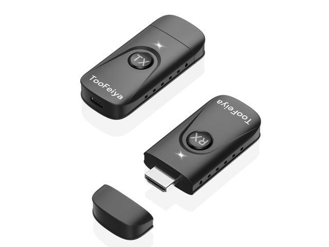 2026 Upgraded Wireless HDMI Transmitter and Receiver 165FT/50M, 4K Decode 1080P@60Hz Ultra HD Video Output, Plug & Play 5G+2.4G for Video and Audio.