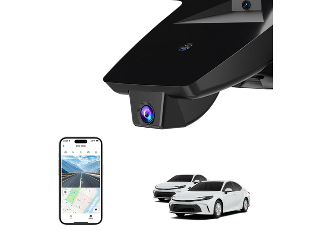 Front 4K Dash Cam for Toyota Camry 2025 2026,Hybrid LE SE XSE XLE,Easy Installation,OEM-Style,Built-in WiFi & APP,G-Sensor,Plug & Play,Collision...