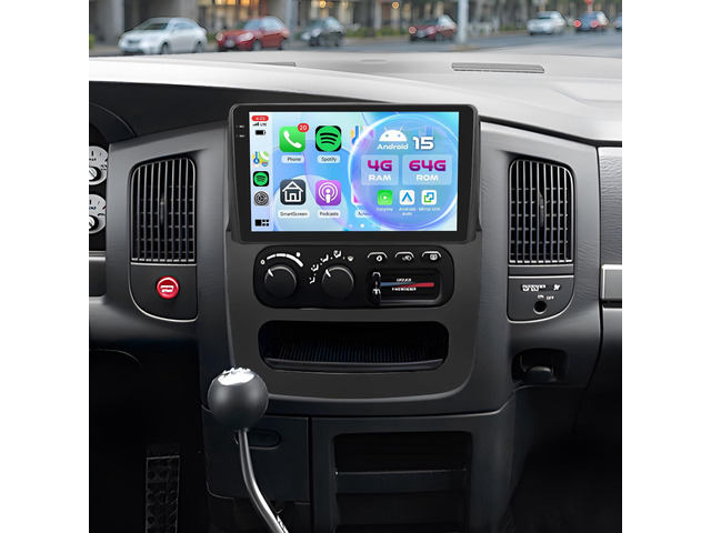 5Ghz WiFi [4G+64G] Android 15 Car Radio for Dodge RAM 1500/2500/3500 2002-2005 Car Stereo with Wireless Carplay/Android Auto, 9 Inch HD Touch...