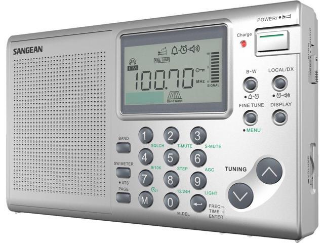 ATS-405 FM-Stereo/AM/Short Wave World Band Receiver, Silver