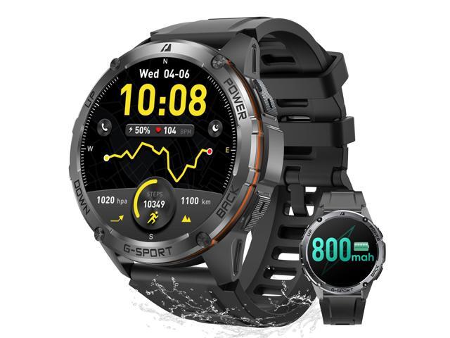 GPS Military Smart Watches for Men - Military Grade, 6-Satellite Positioning, 800mAh 30-Day Battery, 5ATM Waterproof Rugged Fitness Watch for...