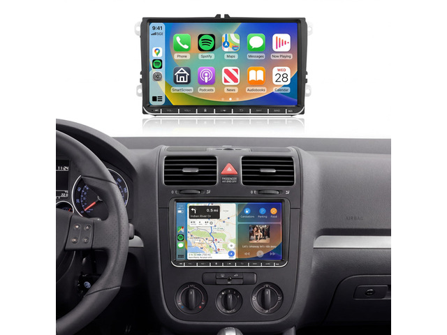 9-Inch 4G+64G Radio for VW Volkswagen Jetta Golf Passat Tiguan Beetle Radio Car Stereo with Wireless Carplay Android Auto,5.0 Bluetooth...