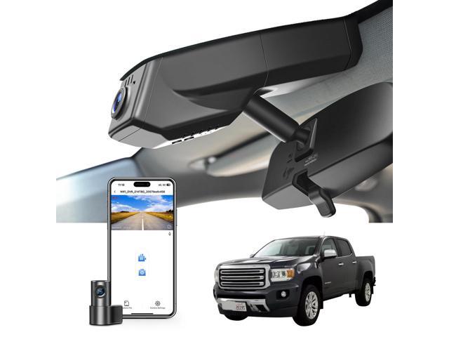 Front 4K & Rear 1080p Dash Cam Custom fit for GMC Canyon 2015-2022 WD Elevation AT4 Denali(Model A), Integrated OEM Look, UHD 2160P Video, WiFi and.