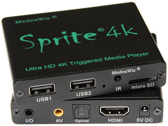 DV-S4 Sprite Looping 4K Media Player Seamless Audio Video Auto Repeater 2160p 60Hz HDMI, NTSC and PAL Outputs Trigger Input and Serial Control